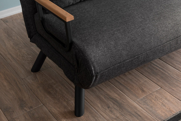 2 személyes kanapéágy Homoko 2-Seater - Sötét Szürke-VASBÚTOR