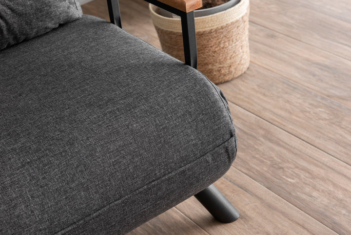 2 személyes kanapéágy Homoko 2-Seater - Sötét Szürke-VASBÚTOR