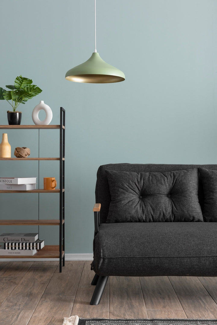2 személyes kanapéágy Homoko 2-Seater - Sötét Szürke-VASBÚTOR