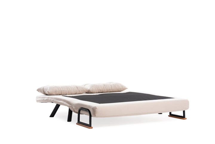 2 személyes kanapéágy Homoko v2 2-Seater - Krém-VASBÚTOR