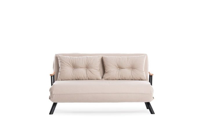 2 személyes kanapéágy Homoko v2 2-Seater - Krém-VASBÚTOR