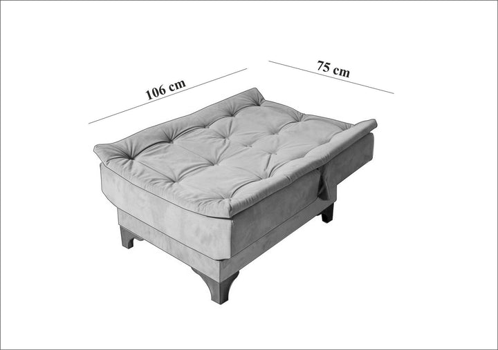 Fülkés fotel Kelebek Berjer - Sötét Kék-VASBÚTOR