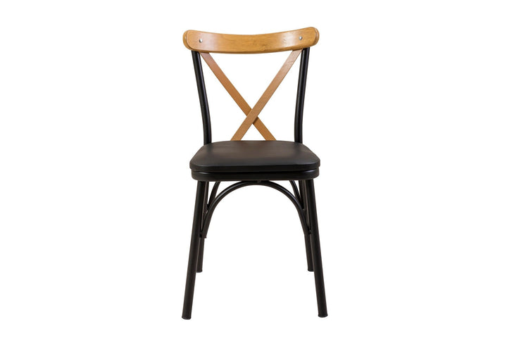 Étkezőgarnitúra(Kihúzható asztal, szék) (3 db) Oliver - Tölgy, Fekete-VASBÚTOR