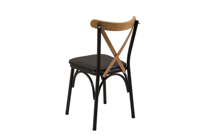 Étkezőgarnitúra(Kihúzható asztal, szék) (3 db) Oliver - Tölgy, Fekete-VASBÚTOR