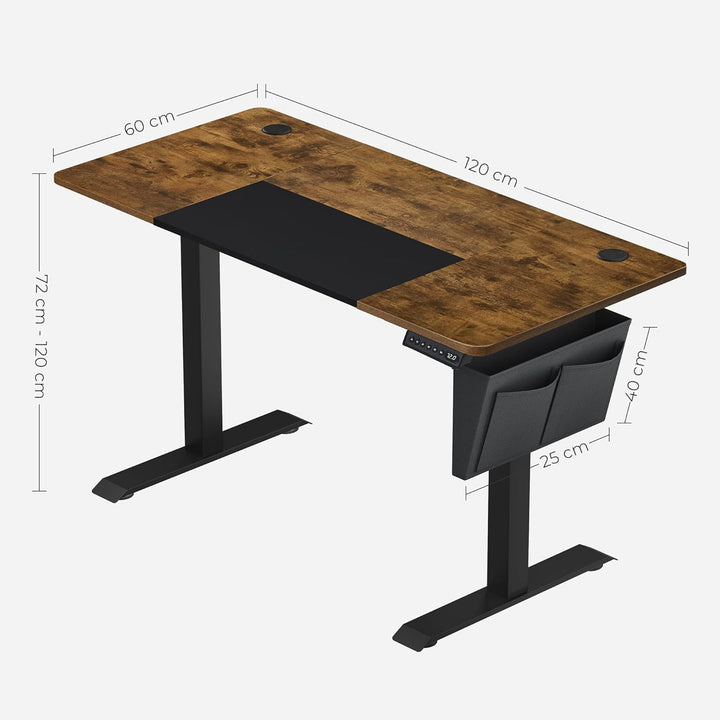 Állítható magasságú elektromos íróasztal memória funkcióval 120x60 cm-VASBÚTOR