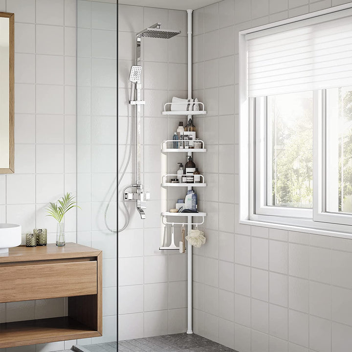 Állítható teleszkópos fürdőszobai sarokpolc, 85-305 cm-VASBÚTOR
