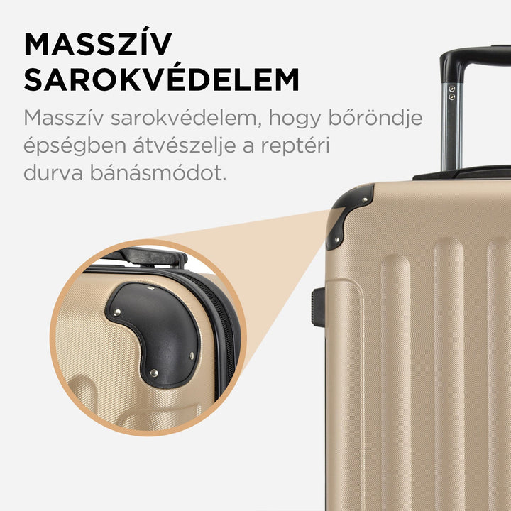 BONTOUR VERTICAL 4 Kerekes Kabin Bőrönd 55x39x20cm Pezsgő-VASBÚTOR