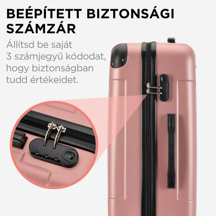 BONTOUR VERTICAL 4 Kerekes Kabin Bőrönd 55x39x20cm RoseGold-VASBÚTOR