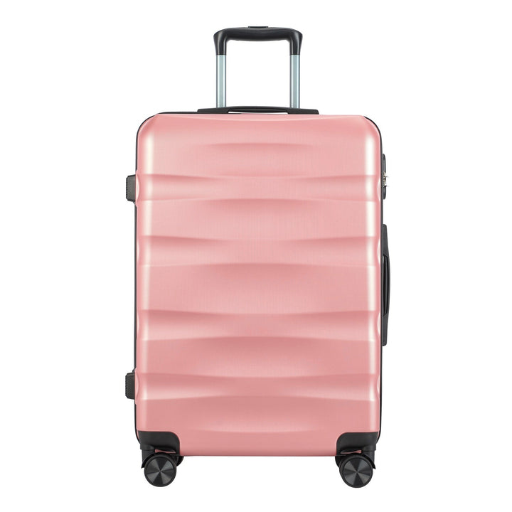 BONTOUR “WAVE” közepes Duplakerekes Gurulós bőrönd, Rose Gold, M Méretű-VASBÚTOR