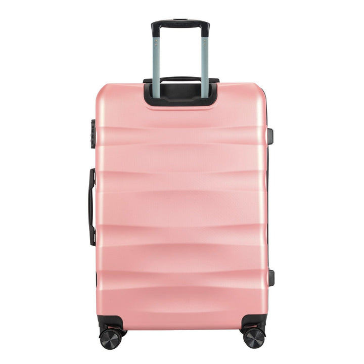 BONTOUR “Wave” Nagy Duplakerekes Gurulós bőrönd számzárral, Rose Gold, L méretű-VASBÚTOR