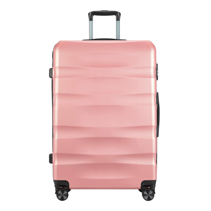 BONTOUR “Wave” Nagy Duplakerekes Gurulós bőrönd számzárral, Rose Gold, L méretű-VASBÚTOR
