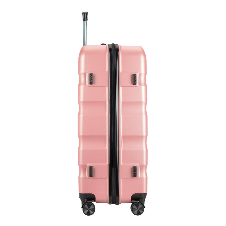 BONTOUR “Wave” Nagy Duplakerekes Gurulós bőrönd számzárral, Rose Gold, L méretű-VASBÚTOR