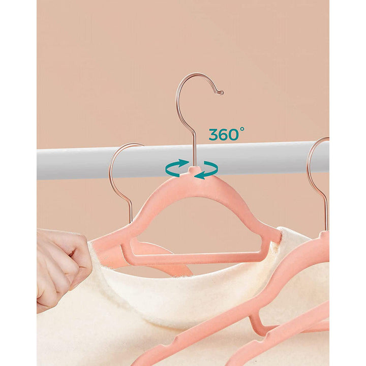 Bársonyos vállfák 30 darabos, csúszásmentes ruhaakasztó Rose Gold színű-VASBÚTOR