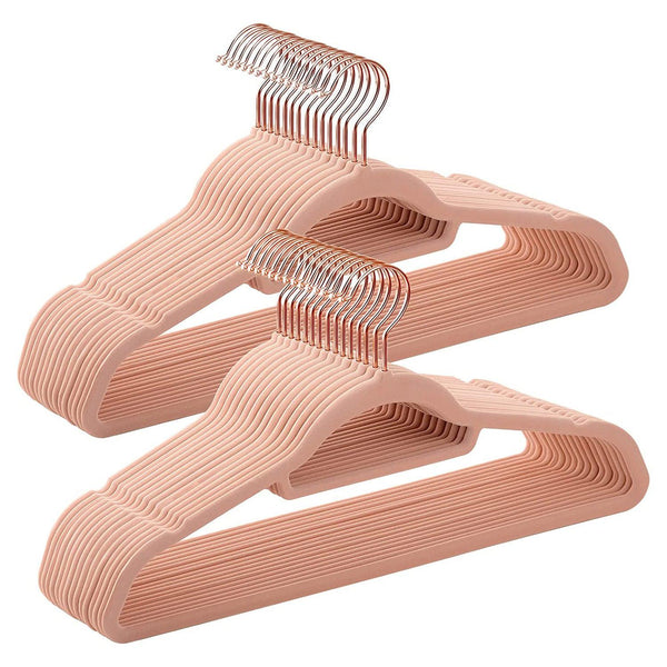 Bársonyos vállfák 30 darabos, csúszásmentes ruhaakasztó Rose Gold színű-VASBÚTOR