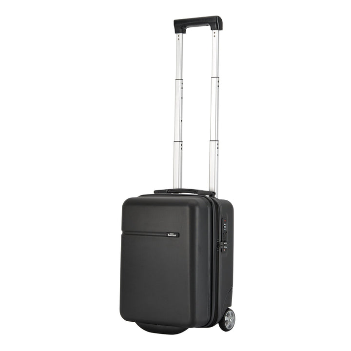 Bontour 40x30x20cm bőrönd, WIZZ AIR felvihető kézipoggyász, Fekete-VASBÚTOR