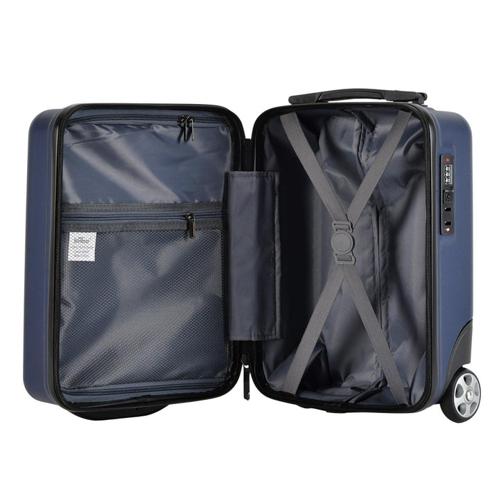Bontour 40x30x20cm kabinbőrönd, WIZZ AIR felvihető kézipoggyász, Kék-VASBÚTOR
