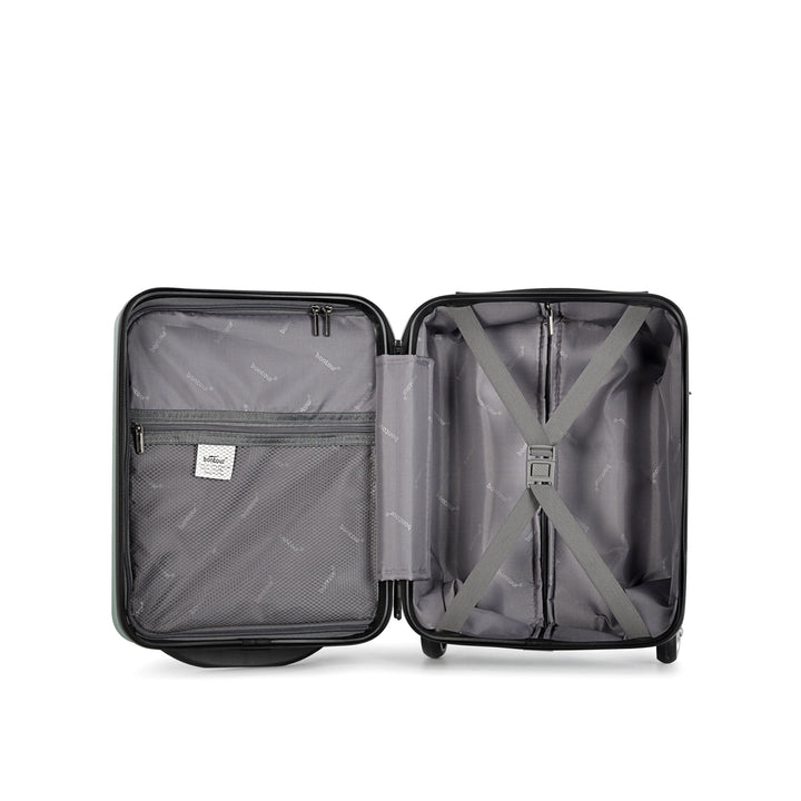 Bontour 40x30x20cm kabinbőrönd, WIZZ AIR felvihető kézipoggyász, Púderzöld-VASBÚTOR