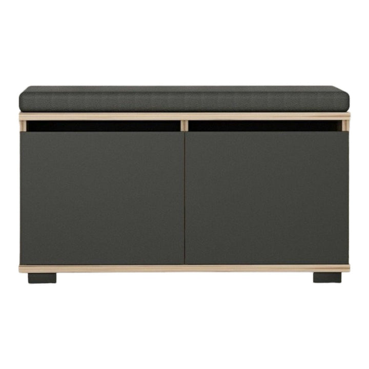 Cipőtároló Drago - Walnut, Black-VASBÚTOR