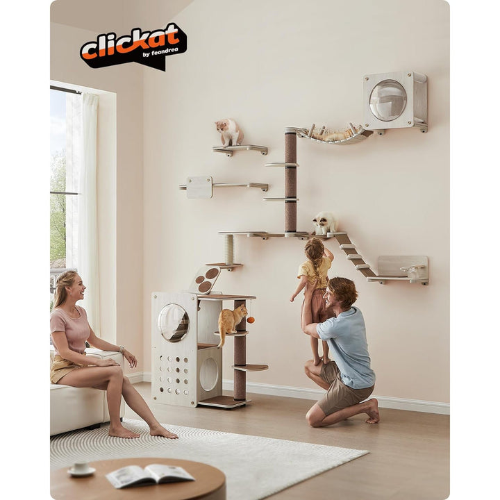 Clickat Land – macska függőágy, falra szerelhető platform | FEANDREA-VASBÚTOR
