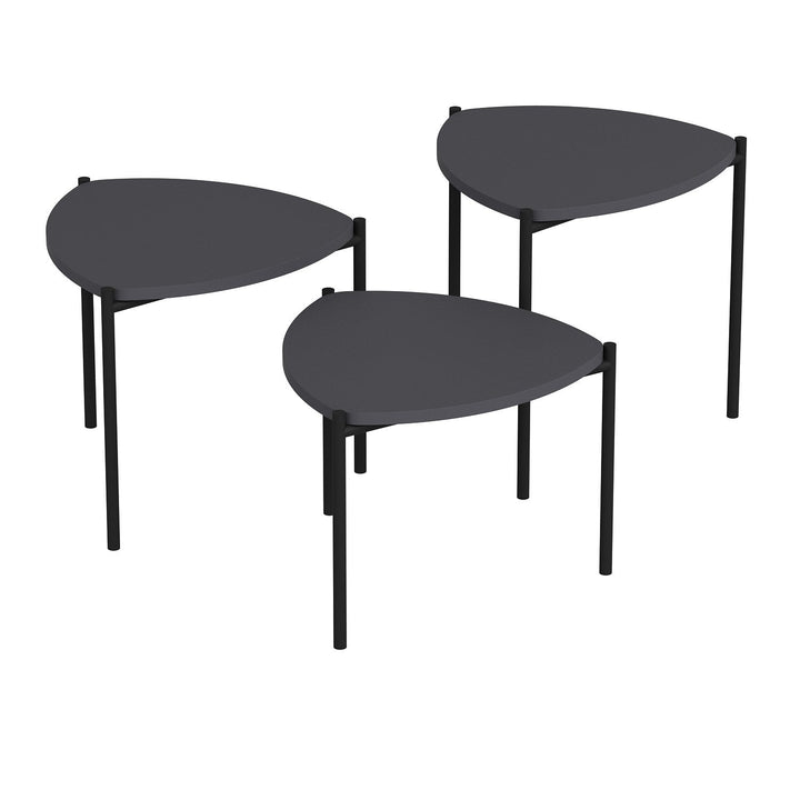 Dohányzóasztal (3 részes) Lenny - Anthracite-VASBÚTOR