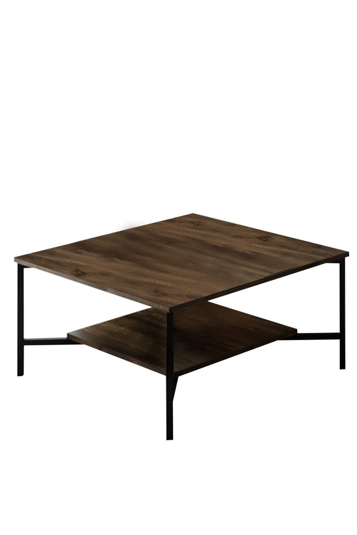 Dohányzóasztal Black Line - Walnut, Black-VASBÚTOR