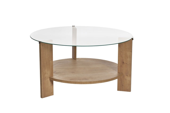 Dohányzóasztal Clara - Sapphire Oak, Transparent-VASBÚTOR