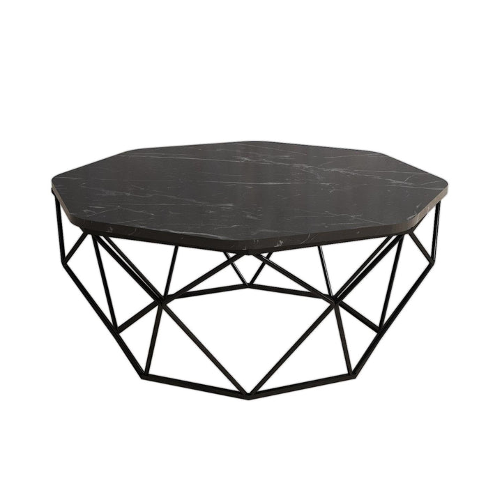 Dohányzóasztal Diamond - Black Marble-VASBÚTOR