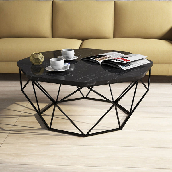 Dohányzóasztal Diamond - Black Marble-VASBÚTOR