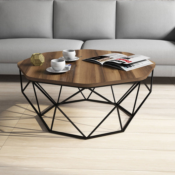 Dohányzóasztal Diamond - Walnut-VASBÚTOR