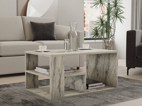 Dohányzóasztal Eros - Freesia Marble-VASBÚTOR