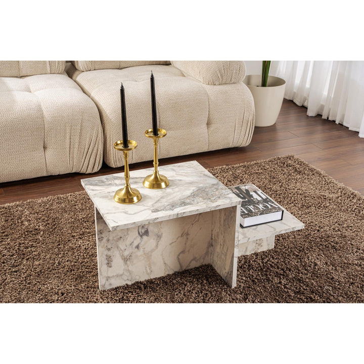 Dohányzóasztal Harmony - Fressia Marble-VASBÚTOR