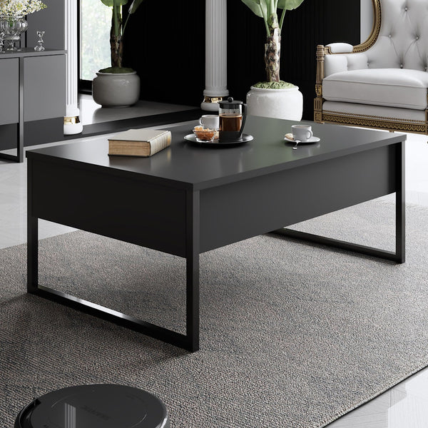 Dohányzóasztal Luxe - Anthracite, Black-VASBÚTOR