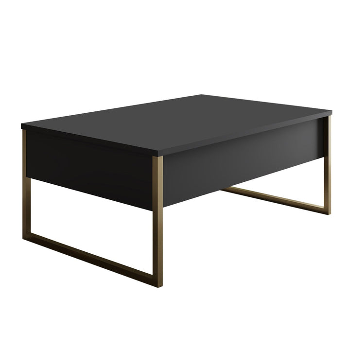 Dohányzóasztal Luxe - Anthracite, Gold-VASBÚTOR