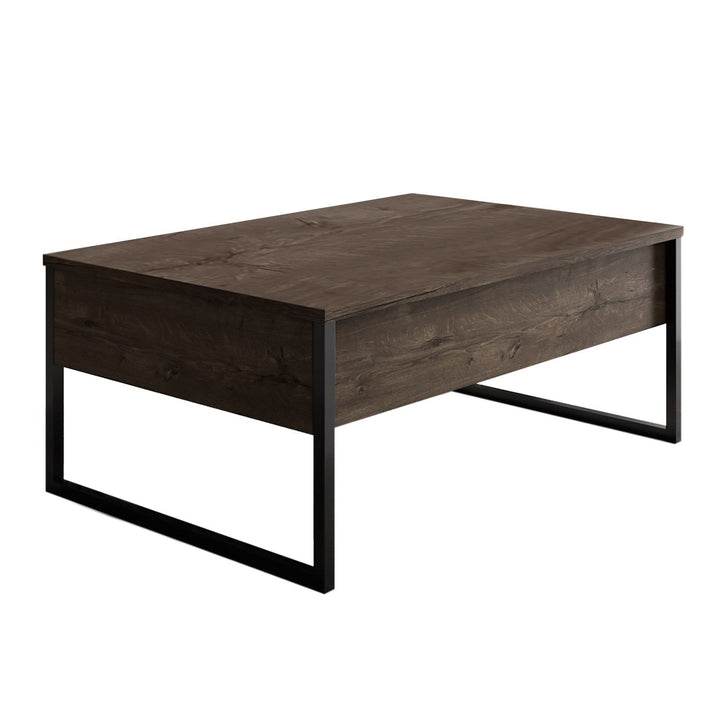 Dohányzóasztal Luxe - Walnut, Black-VASBÚTOR