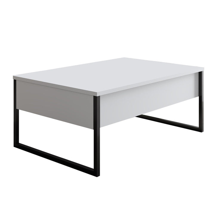 Dohányzóasztal Luxe - White, Black-VASBÚTOR