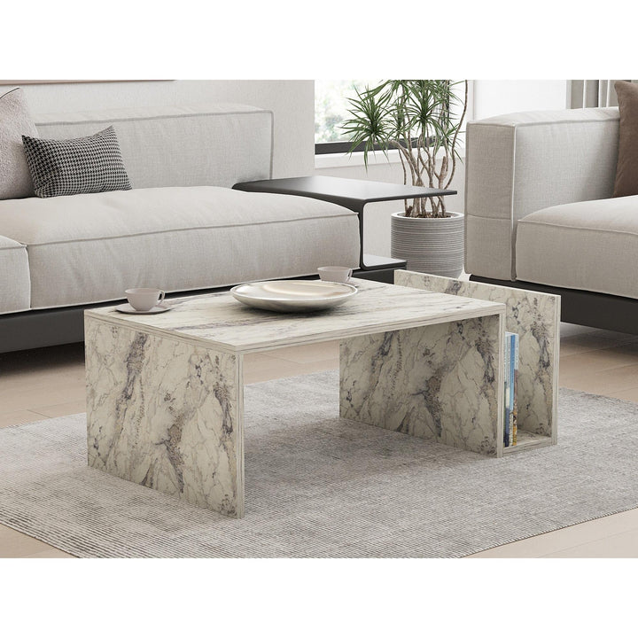 Dohányzóasztal Memo - Freesia Marble-VASBÚTOR