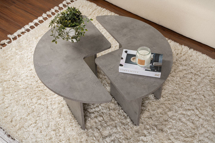 Dohányzóasztal Moira - Concrete Grey-VASBÚTOR
