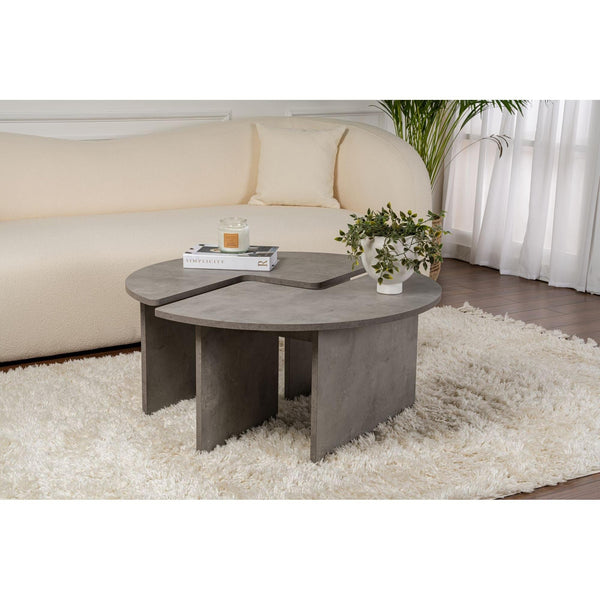 Dohányzóasztal Moira - Concrete Grey-VASBÚTOR