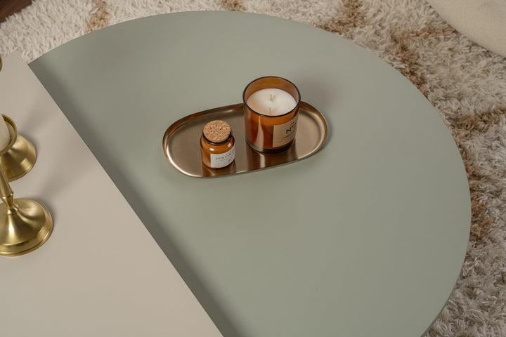 Dohányzóasztal Orion - Ash Green, Sandstone-VASBÚTOR