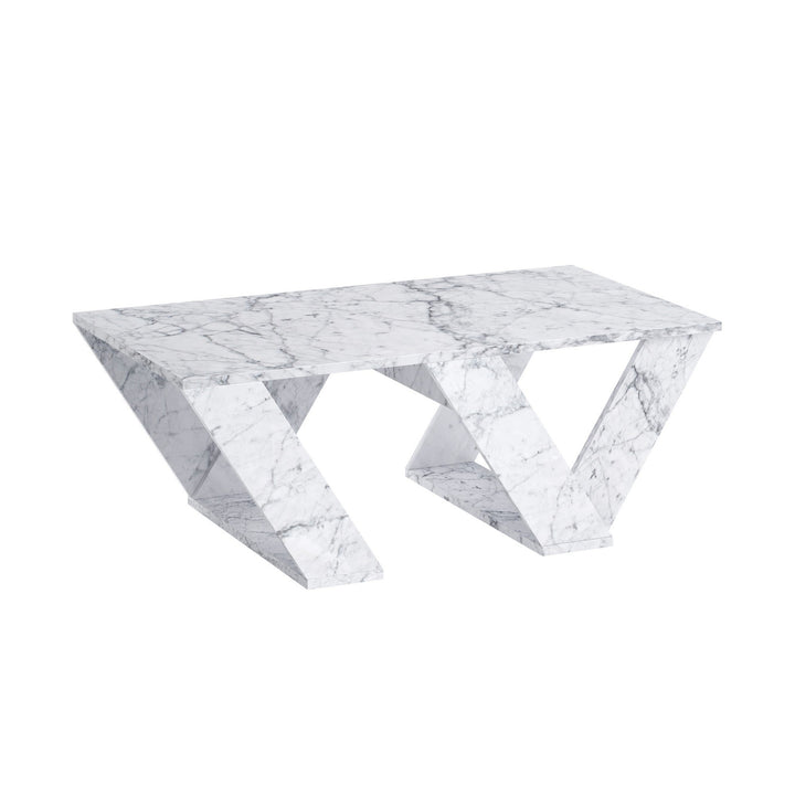 Dohányzóasztal Pipra - Carrara Marble-VASBÚTOR