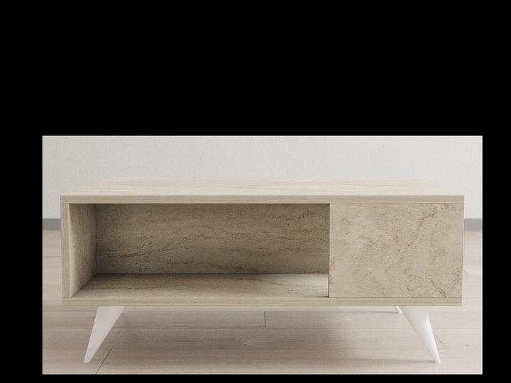 Dohányzóasztal Yuka - Travertine-VASBÚTOR