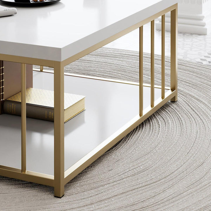 Dohányzóasztal Zenn - White, Gold-VASBÚTOR