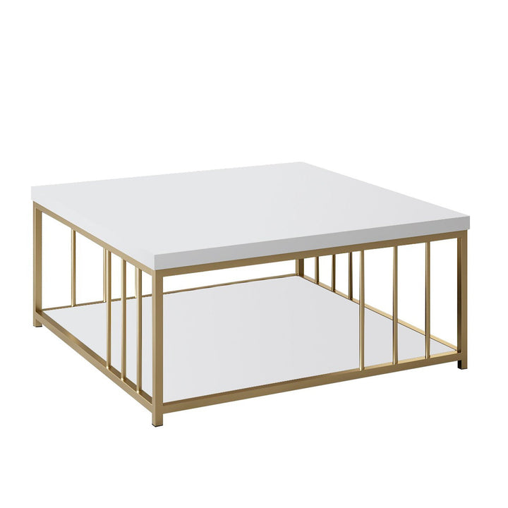 Dohányzóasztal Zenn - White, Gold-VASBÚTOR