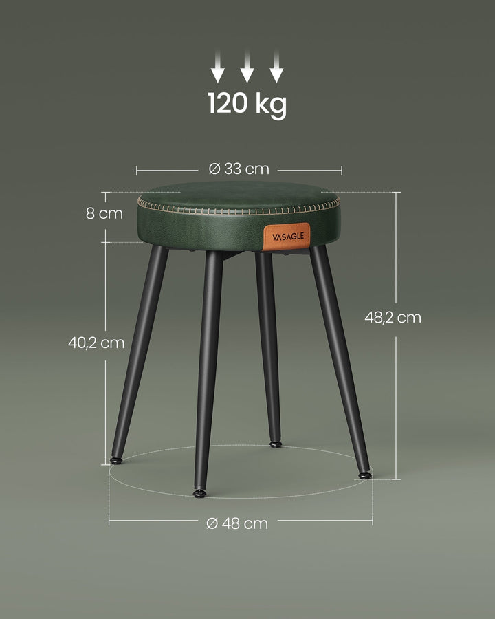 EKHO étkezőszék, konyhai szék 48.2 cm magas, erdőzöld-VASBÚTOR