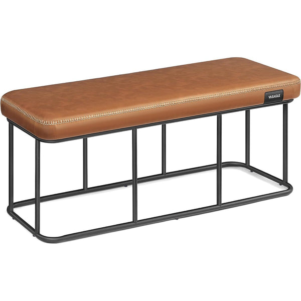 EKHO ülőpad, műbőr kárpitozott pad 40 x 120 x 45 cm, karamellbarna-VASBÚTOR