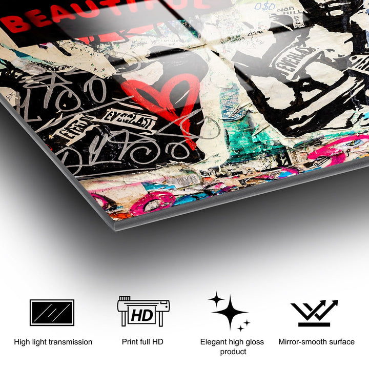 Edzett üveg falikép dekoráció, UV-495 45 x 65-VASBÚTOR