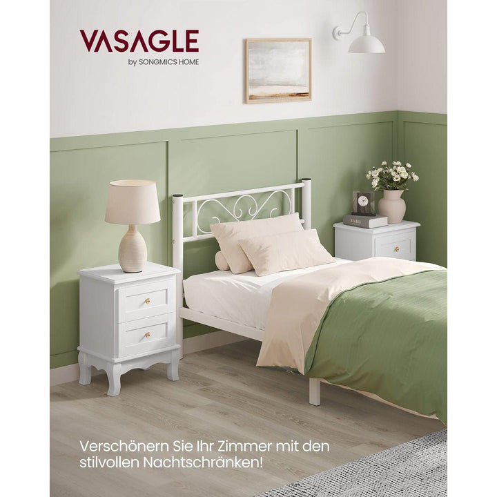 Éjjeliszekrény 2 db-os, 38,5 x 52,5 x 30,5 cm fehér-VASBÚTOR