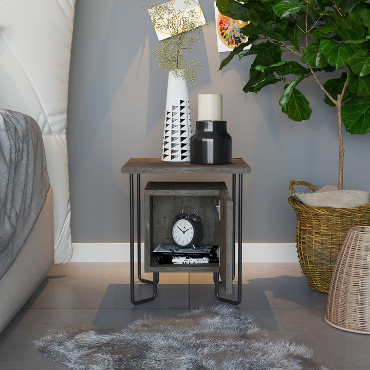 Éjjeliszekrény Acres Nightstand - Dark Coffee-VASBÚTOR
