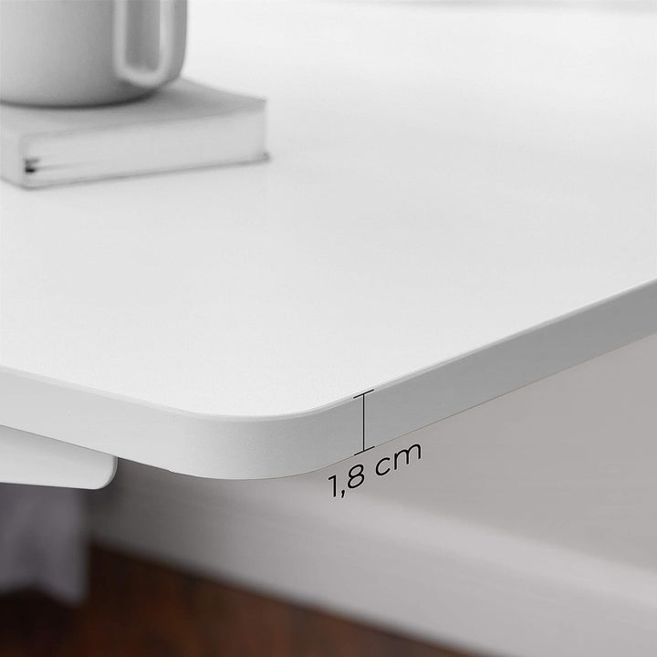 Elektromos íróasztallap,asztallap sima élekkel, 140cm, fehér-VASBÚTOR