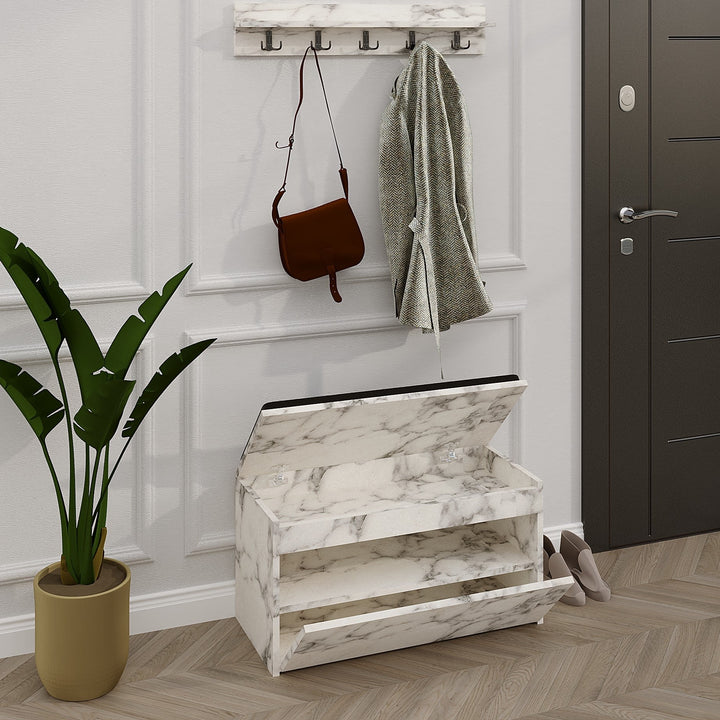 Előszobafal Boby - Carrara Marble-VASBÚTOR